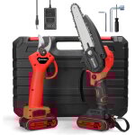 Ej. life - mini tron�onneuse � batterie 6 pouces, tron�onneuse �lectrique sans fil brushless avec 2 batteries ...