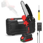 Ej. life - mini tronconneuse a batterie, tronconneuse electrique sans fil de 6 pouces 1300mah avec elagueuse ...