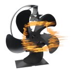 Ej. life - ventilateur de pole  bois  5 lames, flux d'air horizontal pouss, ventilateur de pole ...