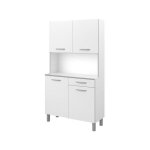 Ekipa - buffet de cuisine - blanc - contemporain - 4 portes - oslo - l 101 cm Ekipa - buffet de cuisine - blanc - contemporain - 4 portes - oslo - l 101 cm