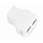 Ekon ectelrj11split1f2f s�parateur ou commutateur de c�bles diviseur de c�bles blanc