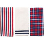 El ganso - lot de 3 torchons de cuisine 50x70cm 400gsm 100% coton teint