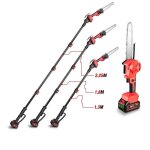 Elagueuse lectrique sur perche onevan 8', avec perche tlescopique 1. 3m / 1. 8m / 2. 25m trononneuses ...