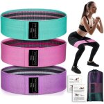 Elastique musculation - bandes elastiques de fitness antidrapantes en tissu, 3 niveaux de rsistance ...