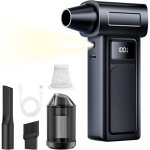 Electric air duster mini souffleur � poussi�re sans fil 130 000 tr / min 4 vitesses r�glables avec batterie ...