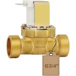 Electrovanne dc 12v robinet d'eau g3 / 4  n / c normale ferme, contrle dbit en laiton pour applications ...