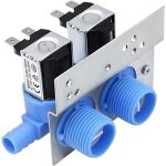Electrovanne a double tête, 110 - 120v électrovanne d'entrée d'eau pour vanne d'eau de machine à laver ... Electrovanne a double tête, 110 - 120v électrovanne d'entrée d'eau pour vanne d'eau de machine à laver ...