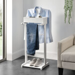 [en. casa] - valet de chambre lulboll avec bote ouvrable bois de pin blanc