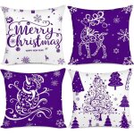 lgant trio de housses de coussin de nol 45x45 cm - dcoration festive chic