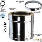 Edilinox ? conduit double paroi isol� 150mm ? inox 304 ext�rieur, inox 316 int�rieur ? isolation 25mm ...