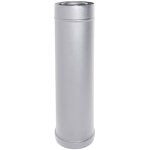 Element droit de cheminee coaxial en acier inoxydable d. 80 / 125 0, 5 m poele a granules ce fabrique ...
