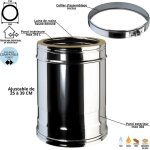 Edilinox ? �l�ment r�glable conduit double paroi isol� 150mm ? inox 304 / 316 ? isolation laine de roche ...