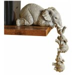 lphant tagre, mre lphant suspendu 2 bbs lphants sur le bord, figurines de gardien en rsine ...
