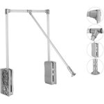 Elevateur barre de penderie escamotable tringle relevable, rabattable pour armoire barre porte - manteau ...