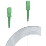 Elfcam - 20m cble fibre optique invisible sc / apc  sc / apc - monomode 125m os2, gaine transparente ...