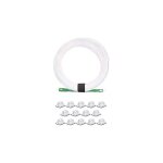 Cable a fibre optique pour orange sfr bouygues, la livraison avec 25 pieces clips de cable adhesif pour ...