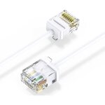 Elfcam - cble rseau ethernet rj45 cat 6 slim 25m (blanc) ? 32awg ultra fin, rseau lan / wan, haut ...