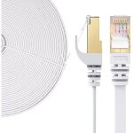 Elfcam - c�ble r�seau ethernet rj45 cat 7 blind� sftp - 25m (flat blanc), 10gbps, 600mhz, 100% cuivre, ...