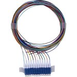 Elfcam - pigtail a fibre optique a code couleur 12 fibres os2 lc / upc monomode sans gaine