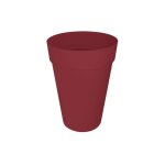 Elho - pot de fleur loft urban rond - haut 42 - rouge -  42 x h 56 cm - extrieur - 100% recycl 925644217080 ...