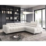 Bestmobilier - elisa - canap d'angle droit 5 places convertible avec coffre et ttires rglables en ...