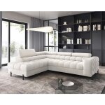 Bestmobilier - elisa - canapé d'angle gauche 5 places convertible avec coffre et têtières réglables en ... Bestmobilier - elisa - canapé d'angle gauche 5 places convertible avec coffre et têtières réglables en ...