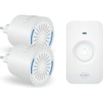 Elro db2000 sonnette de porte sans fil - avec 2 rcepteurs compacts enfichables - porte 200 mtres - ...