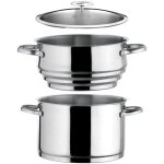 Elyse - faitout inox 24 cm avec couvercle et cuit vapeur universel