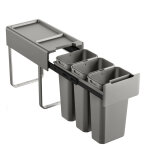 Em3x10 poubelle encastrable 30l (3x10l) 3 compartiments avec couvercle syst�me de tri des d�chets 3 voies ...