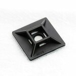 Embases adhesive pour attache de cable , 19mm x 19 mm, noir, serre - c�bles auto adh�sif, support de ...