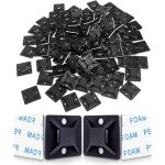 Embases adhesive pour attache de cable serre - c�bles auto adh�sif, support de serre c�ble plastique, ...