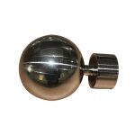 Embouts de barre � rideaux boule chrom� bross� �28mm - inventiv