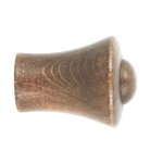 Embout de barre � rideaux pommeau ch�ne fonc� �28 - inventiv