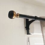 Embout boule sunset noir pour tringle � rideaux ? � 28 mm ? finition bronze et noir mat ? style industriel ...