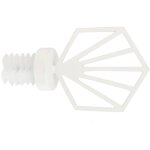 Embout hexagone blanc grain� pour tringle � rideaux ? � 28 mm ? style moderne ? finition textur�e ? vendu ...