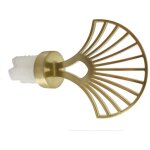 Embout palme en laiton dor� pour tringle � rideaux ? � 28 mm ? design feuille stylis�e ? style raffin� ...
