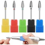 Embout ponceuse ongles depose, 5 pi�ces embout depose ponceuse ongles carbure, embout ponceuse ongle ...