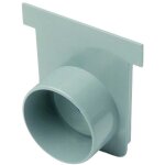 Embout avec sortie ø 90 pour gouttière haute résistance gamme 130 adequa Embout avec sortie ø 90 pour gouttière haute résistance gamme 130 adequa