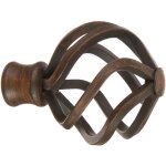 Embout tringle rideaux boule fer forgé rouille 20cm ateliers 28 Embout tringle rideaux boule fer forgé rouille 20cm ateliers 28