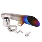 Embout de tuyau de silencieux d'�chappement universel pour moto motocross en acier inoxydable demi - ...