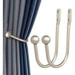 Embrasses de rideaux, 2 embrasses de rideaux murales avec vis, support de rideaux d�coratif en m�tal ...