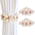 Embrasses de rideaux beige forme de fleur r�glables pour d�coration fen�tre salon chambre et bureau id�ale ...