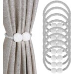 Embrasses de rideaux magn�tiques avec perle gris pour une fixation discr�te et styliste en d�coration ...