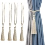 Embrasses de rideaux faites � la main en corde avec pompons pour la d�coration de la maison ou du bureau ...