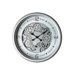 Emde - horloge moderne argent�e � m�canismes 52cm