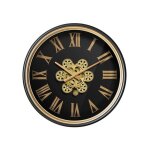 Emde - horloge noire et dor�e � m�canismes 50cm