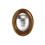 Emde - miroir convexe ovale doré 24x19cm Emde - miroir convexe ovale doré 24x19cm