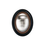 Emde - miroir convexe ovale noir et doré 24x19cm Emde - miroir convexe ovale noir et doré 24x19cm