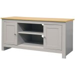 Emerald meuble tv avec 2 portes en effet chne et gris