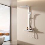 Emke - colonne de douche thermostatique, douche à effet pluie 36 x 24 cm avec robinetterie, système de ... Emke - colonne de douche thermostatique, douche à effet pluie 36 x 24 cm avec robinetterie, système de ...